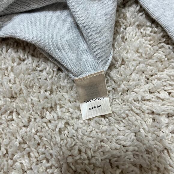 J.Jill Medium Light Gray Heather V neck Short Sleeve Pullover Tunic Sweater - Picture 4 of 5